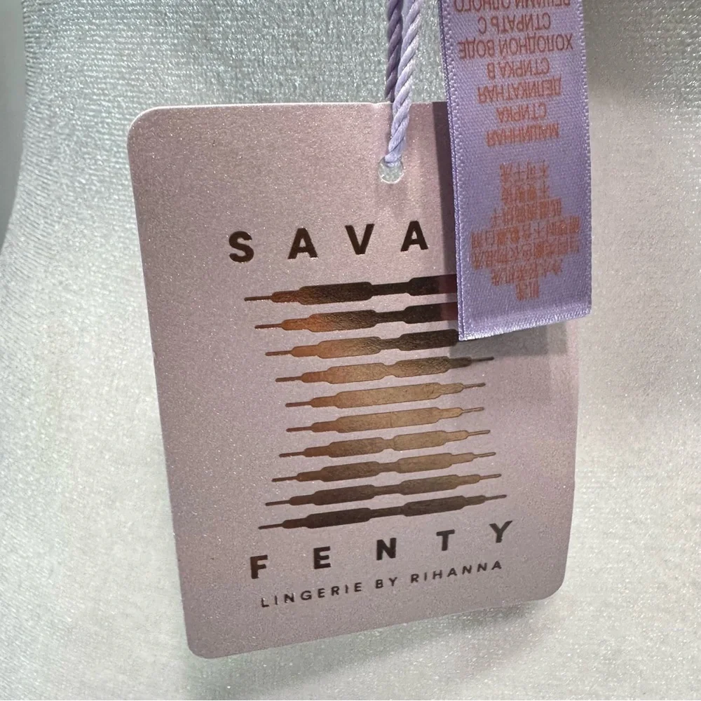 Savage X Fenty Lingerie by Rihanna Bralette Forever Savage Black Gray Signature